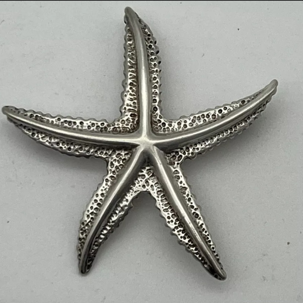 Sterling Silver 925 Starfish Pin Mexico